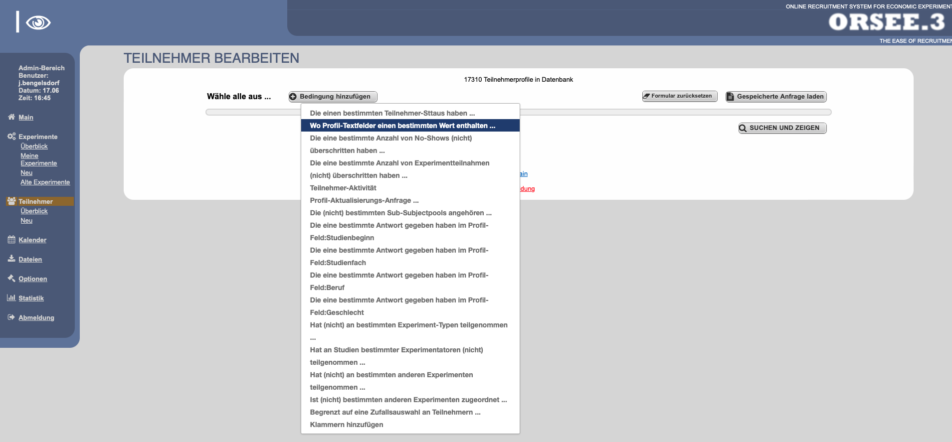 Bedingung hinzufügen