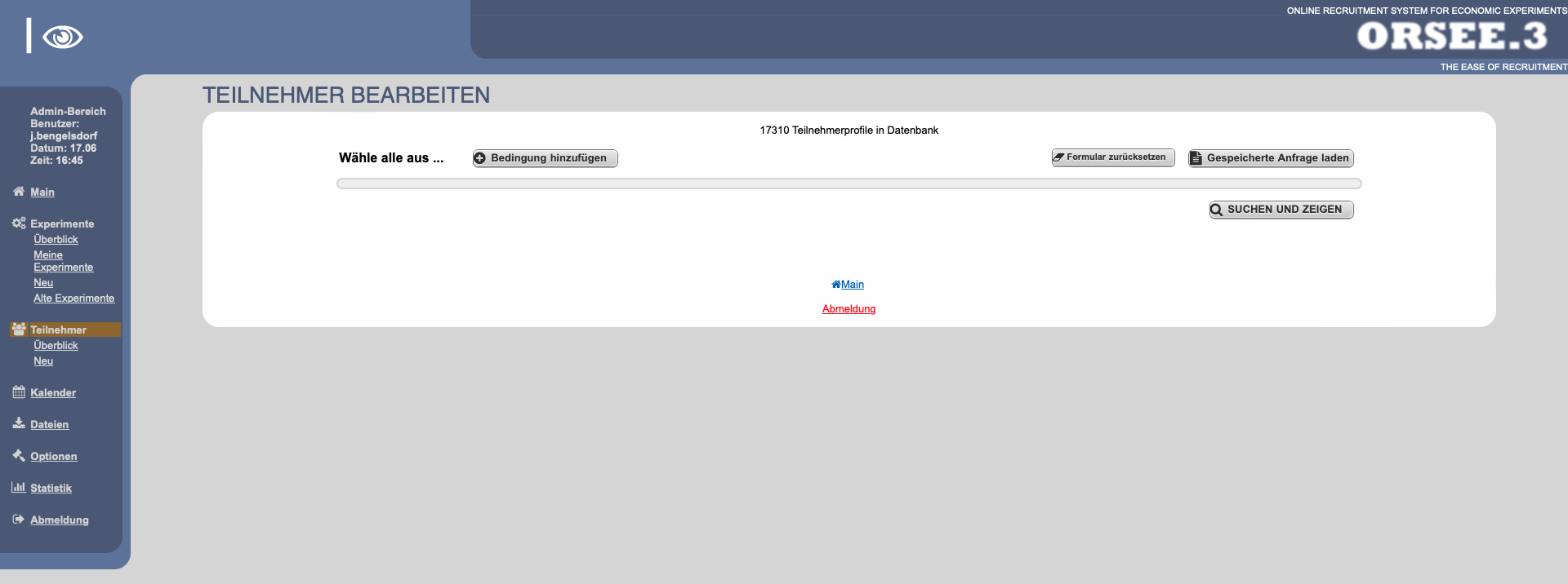 Alle Teilnehmer bearbeiten
